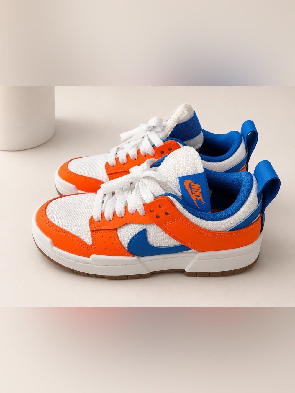 Nike Low Top Sneakers White Orange Blue US 6.5 Women / EU 37.5